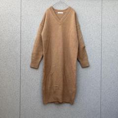 2317【LOWRYS FARM】M♡Vネックニットワンピース オーバーサイズ
