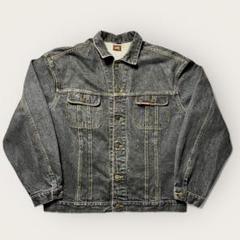 【はこぽす対応商品】 80s Lee デニムジャケット ブラックグレー ヴィンテージ レア ジャケット・アウター