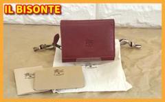新品未使用品】IL BISONTE C0593/MP ルビーレッド 二つ折り
