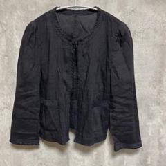 極美品　BALLSEY ノーカラージャケット　ネイビー38 Ballsey ジャケット ノーカラージャケット ロングスラブツイード