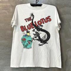 アート柄✭ブルーロータスTシャツ★春夏ユニセックス✭デザイン性抜群