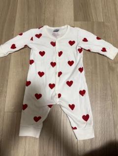 新品未使用タグ付き　プチバトー24M ピンク　ロンパース（ハート刺繍） 出産準備やギフトにもぴったり♡愛され続けるプチバトーのハート
