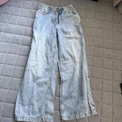 タイムセールH&M ワイドレッグデニム エラスティックウエスト