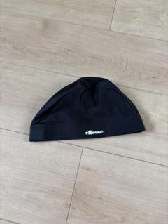 ellesse スイムキャップ　黒色　フリーサイズ