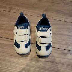asics ベルクロシューズ 15.0cm ホワイト/ブルー