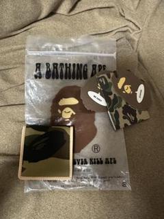 A BATHING APE レザーコインケース カモ柄型押し 箱付き 未使用 A BATHING APE】ABC CAMO COIN CASE コインケース (A BATHING