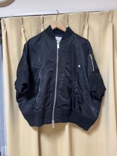 ＜sacai＞MA―1 ブルゾン　レディス　ネイビー sacai 美品 サカイ 22年 SCW-065 MA-1 ブルゾン ジャケット 1