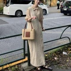 【未使用品】Eaphi big collar ami knit ベージュ　フリー 未使用品】Eaphi big collar ami knit ベージュ フリー - メルカリ