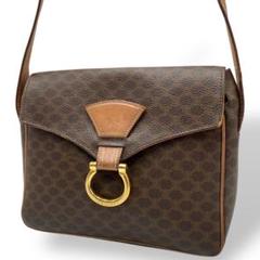 セリーヌ CELINE ショルダーバッグ マカダム 斜め掛け ゴールド金具
