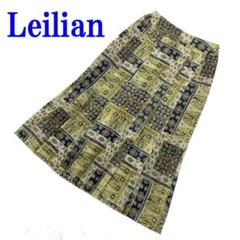 Leilian レリアン スカート カーキ ポリエステル100％ 9 C3254