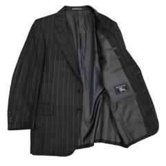 BURBERRY チルドレン 12Y メガチェック柄 テーラードジャケット 黒 古着 80s 英国製 Burberrys チェック フランネル ウール ダブル