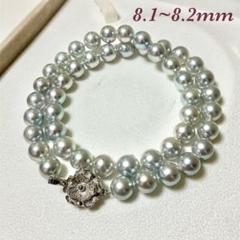 艶◎ 照り強✨️ あこや真珠 パール ネックレス ブルーグレー 艶◎ 照り強✨️ あこや真珠 パール ネックレス ブルーグレー