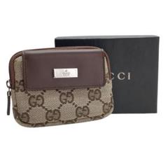 1735 GUCCI グッチ コインケース キャンバス ジップ 美品 ブラウン 1735 GUCCI グッチ コインケース キャンバス ジップ 美品