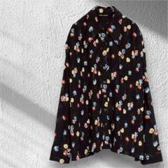 【美品】 GRAY MAGIC グレイマジック 花柄 柄シャツ 【M】 プリーツ