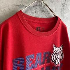 ラッセルアスレティック 古着 アメリカ輸入 Tシャツ 半袖 プリント 赤色