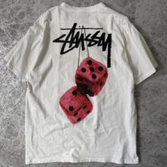 00s old stussy dice logo crew neck Tee L