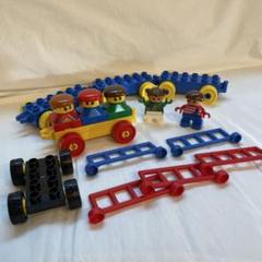 LEGO duplo 人形、柵、連結列車、ミニカー土台