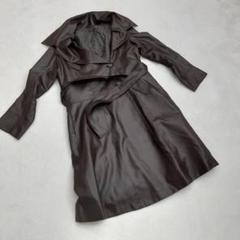 セラビ Festenir トレンチコート ロングコート フェイクレザー 高級