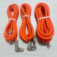 ☘️ USB-AからUSB-C 充電ケーブル 3本セット　オレンジ　3種類