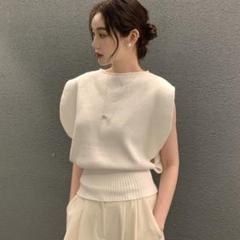 韓国 白 カットソー ニット しろ M ホワイト ボトルネック