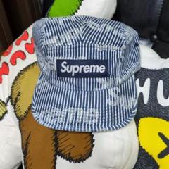 Supreme Box Logo Denim Camp Cap "Stripe"