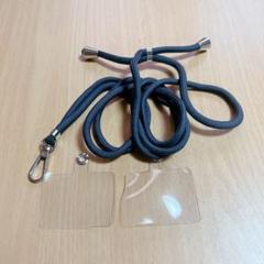 スマホストラップ 首掛け ショルダー ダークグレー