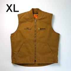 ダックベスト XL ブラウン 企業ロゴ 中綿 キルティングベスト ダックベスト XL ブラウン 企業ロゴ 中綿 キルティングベスト