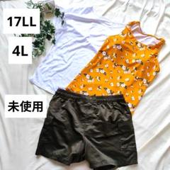【未使用】大きいサイズ　レディース　水着3点セット　4L 17LL
