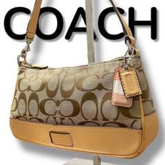 ◆美品◆COACH◆アクセサリーポーチ 黒 シグネチャー ワンショルダー 未使用級 coach ワンショルダー アクセサリーポーチ