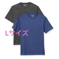 2枚組 Tシャツ クルーネック スリムフィット 半袖 メンズLサイズ