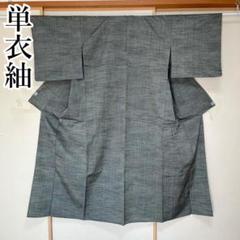 KN2784 単衣 紬 身丈145.5cm 正絹 単衣着物