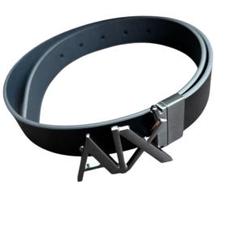 美品 ARMANI exchange アルマーニ ベルト 本革 レザー ブラック ARMANI EXCHANGE ベルト 「A|X アルマーニ エクスチェンジ」A|X