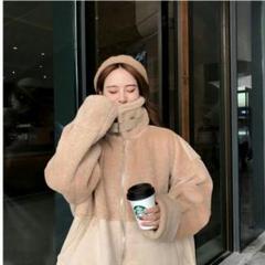 韓国 秋冬 ムートンジャケット ムートンコート レディース アウター