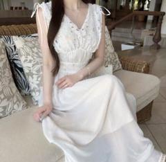 ワンピース Lumignon original white lacesheerlongop Lumignon original ♥ white lace sheer long op | Lumignon