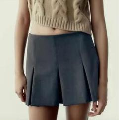 ZARA ザラ プリーツスカート キュロット グレー XS ミニスカート ミニ