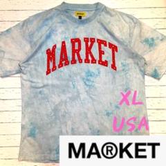 値下げ！希少　USA【MA®︎KET】マーケット　タイダイ　ライトブルー　Tシャツ
