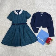 【美品】familiar 小学校入学式用　ワンピース　130 2025年最新】入学式 130 女の子 ファミリアの人気アイテム