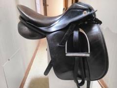 馬場鞍 KN クレッシェンド 4 3インチ 純正鐙革・純正腹帯・鐙セット