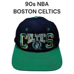 90s NBA オフィシャル　ビッグロゴ刺繍　ベースボールキャップ　セルティック