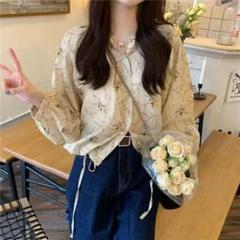 ゆったり花柄トップス 夏秋　旅行やお出かけに最適