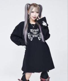 REFLEM レフレム　フェイクレイヤードボーダーロンT サブカル地雷系　紫 REFLEM（レフレム）の「『REFLEM/レフレム』レイヤードボーダーL