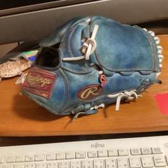 Rawlings 硬式右投手グラブ キップレザー仕様 青色 ブルー ゼット ZETT 投手用 硬式グローブ 青 ブルー（2024モデル