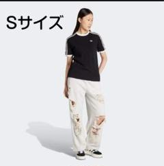 adidas ダメージ加工 ジョガー スウェットパンツ S