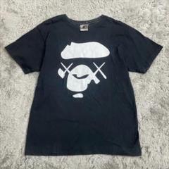 BAPExKAWS ベイプ×カウズ Tシャツ　コラボ　ブラックL A BATHING APE - A BATHING APE KAWS アベイシングエイプ カウズ