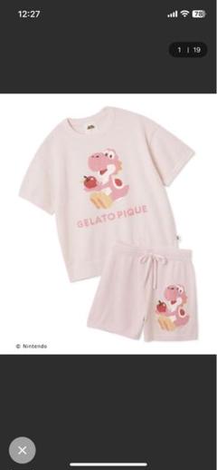完売品 ジェラートピケ ヨッシープルオーバー ピンク　PNK gelato pique（ジェラートピケ）の「【スーパーマリオ