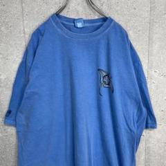 クレイジーシャツ　00s マンタ　海亀　魚　ビックプリントブルーTシャツ 2XL