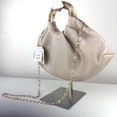 新品タグ付き ペシンシャ ハンド ショルダー バッグ チェーン 斜めがけ レザー