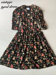 ヨーロッパ vintage コーデュロイ チロルワンピース ディアンドル