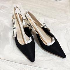 ☺︎DIOR☺︎リボンパンプス☺︎37 DIOR J'ADIOR スリングバックパンプス 現行品 37 1/2 37.5