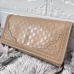 考慮✨GUCCI マイクロシマ パンチング 長財布 L字ファスナー